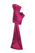 Cordelia Satin Tube Big Bow Mini Dress